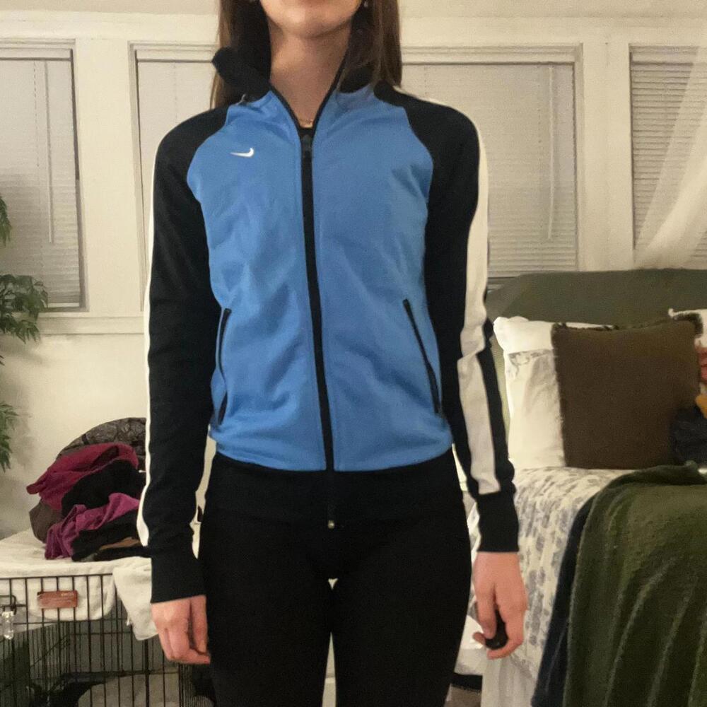 90s Vintage Nike Athletic Jacket in Blue